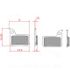 PLAQUETTE DE FREIN VELO BRENTA E-BIKE/ SEMI METAL COMPATIBLE SRAM FORCE. RED. RIVAL. APEX HRD ET ULTIMATE