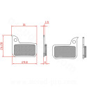 PLAQUETTE DE FREIN VELO BRENTA E-BIKE/ SEMI METAL COMPATIBLE SRAM FORCE. RED. RIVAL. APEX HRD ET ULTIMATE