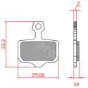 PLAQUETTE DE FREIN VELO BRENTA ORGANIQUE COMPATIBLE AVID ELIXIR 9/7/5/3/1. SRAM XX/XO/DB