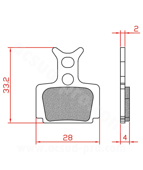 PLAQUETTE DE FREIN VELO BRENTA ORGANIQUE COMPATIBLE FORMULA MEGA / THE ONE