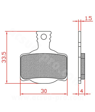 PLAQUETTE DE FREIN VELO BRENTA ORGANIQUE COMPATIBLE MAGURA MT2-4-6-8