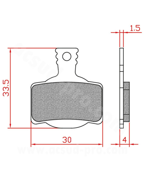 PLAQUETTE DE FREIN VELO BRENTA ORGANIQUE COMPATIBLE MAGURA MT2-4-6-8