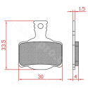 PLAQUETTE DE FREIN VELO BRENTA ORGANIQUE COMPATIBLE MAGURA MT2-4-6-8