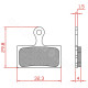 PLAQUETTE DE FREIN VELO BRENTA ORGANIQUE COMPATIBLE SHIMANO XT M8000/M785 - XTR M9000/M9020/M985 SLX M7000/M666/M675