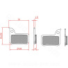 PLAQUETTE DE FREIN VELO BRENTA ORGANIQUE COMPATIBLE SRAM FORCE. RED. RIVAL. APEX HRD ET ULTIMATE