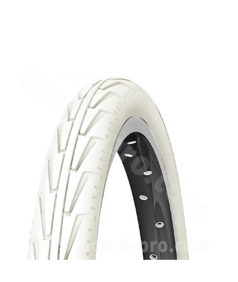 PNEU VELO 12 1/2 x 1.75 x 2 1/4 MICHELIN CITY J BLANC TRINGLE RIGIDE TR (47-203)