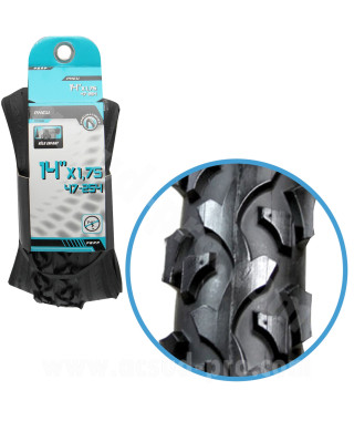 PNEU VELO 14 x 1.75 NOIR TRINGLE SOUPLE TS (47-254)