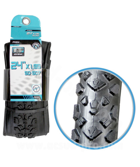 PNEU VELO 24 x 1.95 NOIR TRINGLE SOUPLE TS (50-507)