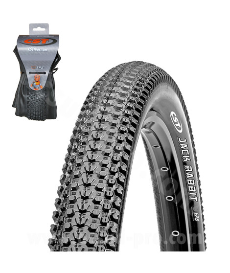 PNEU VELO 26 x 2.00 CST C1747 JACK RABBIT TUBELESS AVEC BANDE ANTI-CREVAISON NOIR TRINGLE SOUPLE TS (50 - 559)