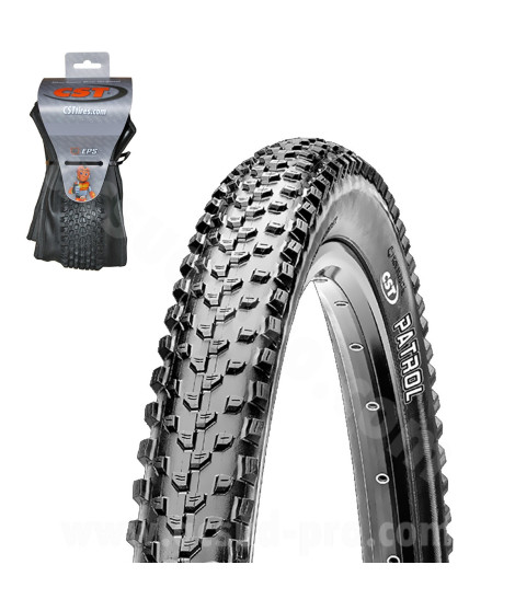 PNEU VELO 29 x 2.10 CST C1846 PATROL BANDE ANTI-CREVAISON NOIR TRINGLE SOUPLE TS (54-622)