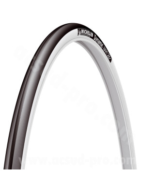 PNEU VELO 700 x 25 MICHELIN DYNAMIC SPORT BLANC 3x30TPI 320G TRINGLE RIGIDE TR (25-622)