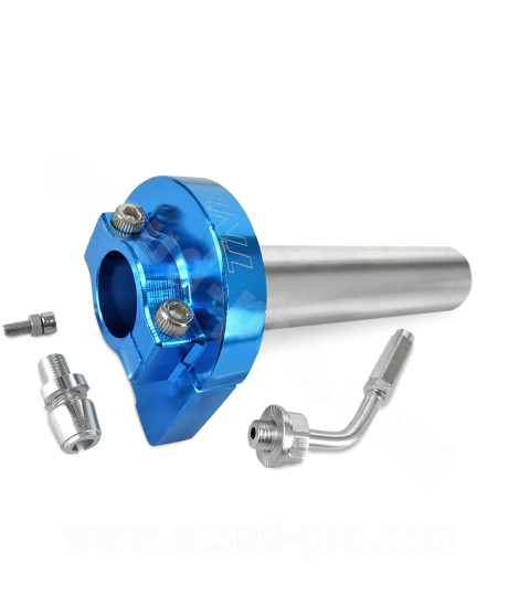 POIGNEE GAZ TIRAGE RAPIDE ALU BLEU ANODISE