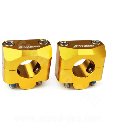 PONTET DE GUIDON NOEND ALU ADAPT. GUIDON Ø28.6 ANODISE OR (LA PAIRE)