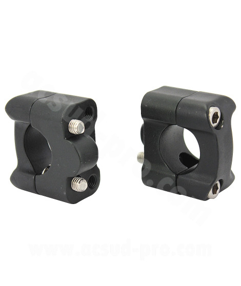 PONTET DE GUIDON NOEND ALU ADAPT. GUIDON Ø28.6 NOIR MAT (LA PAIRE)