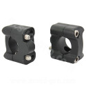 PONTET DE GUIDON NOEND ALU ADAPT. GUIDON Ø28.6 NOIR MAT (LA PAIRE)