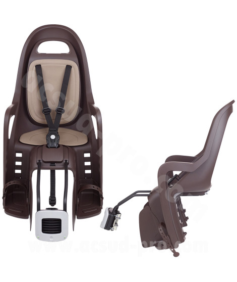 PORTE BEBE ARRIERE POLISPORT FIXATION SUR CADRE GROOVY NOIR/MARRON