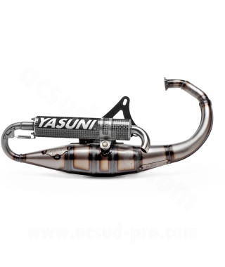 POT D'ECHAPPEMENT YASUNI SCOOT R CARBON / KEVLAR ADAPT. MBK BOOSTER - MINARELLI VERTICAL (TUB307CK)