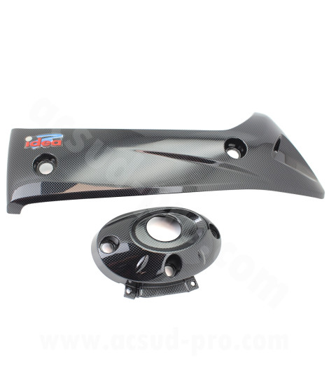 PROTECTION POT D'ECHAPPEMENT MAXISCOOTER RB MAX ADAPT. HONDA SH 300 2007-2013 CARBONE