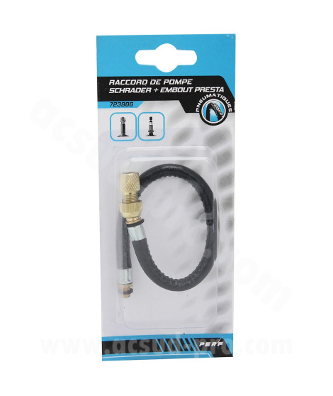 RACCORD DE POMPE SCHRADER + EMBOUT PRESTA