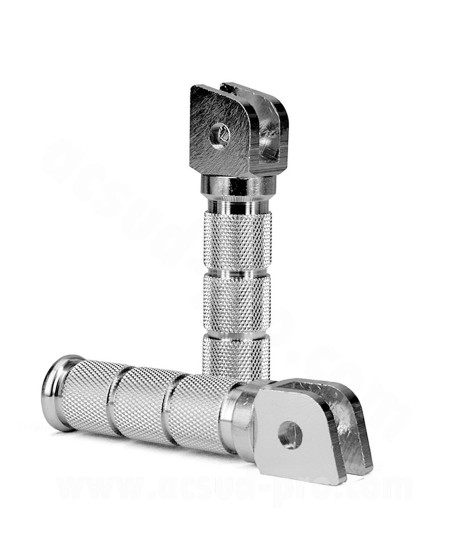 REPOSE PIED MOTO CNC  OPM ALU UNIVERSEL SILVER (LIVREE COMPLET AVEC AXE Ø8mm + RESSORT)