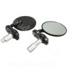 RETROVISEUR NOIR VINTAGE UNIVERSEL (FIXATION EMBOUT DE GUIDON) *