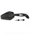 RETROVISEUR PLASTIQUE NOIR REVERSIBLE UNIVERSEL M8 / M10 HOMOLOGUE