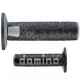 REVETEMENT POIGNEE DOMINO OFFROAD NOIR / GRIS A360 CLOSED END 120-123mm (LA PAIRE)