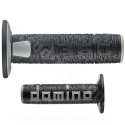 REVETEMENT POIGNEE DOMINO OFFROAD NOIR / GRIS A360 CLOSED END 120-123mm (LA PAIRE)