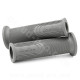 REVETEMENT POIGNEE DOMINO STYLE GRIS / DEBOUCHE POUR EMBOUT GUIDON / L : 120mm (LA PAIRE)