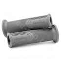 REVETEMENT POIGNEE DOMINO STYLE GRIS / DEBOUCHE POUR EMBOUT GUIDON / L : 120mm (LA PAIRE)