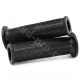 REVETEMENT POIGNEE DOMINO STYLE NOIR / DEBOUCHE POUR EMBOUT GUIDON / L : 120mm (LA PAIRE)