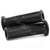 REVETEMENT POIGNEE DOMINO STYLE NOIR / DEBOUCHE POUR EMBOUT GUIDON / L : 120mm (LA PAIRE)