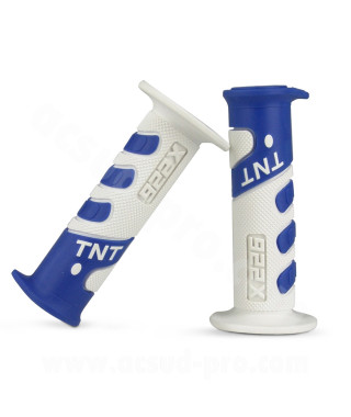 REVETEMENT POIGNEE TNT CROSS BLANC / BLEU 922X (LA PAIRE)