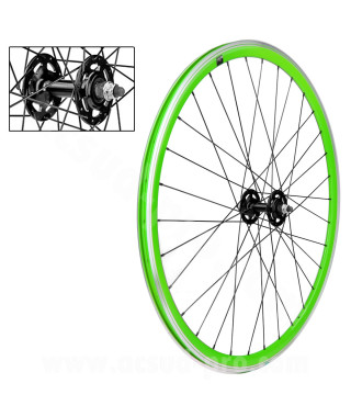 ROUE AVANT VELO 700C VELOX FIXIE VERTE ALU 30mm