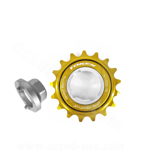 ROUE LIBRE 1V. MONOVITESSE 16 DENTS TOKEN OR