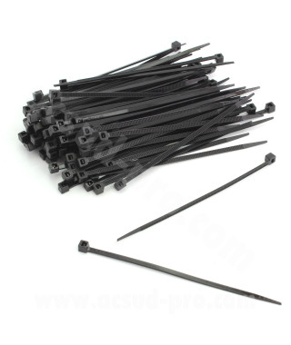 SACHET DE COLLIERS RISLAN  NOIR 98 X 2.5mm (SACHET DE 100 PIECES)