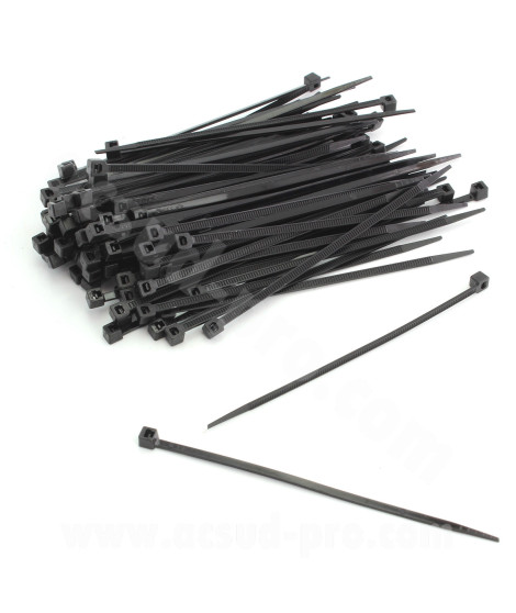 SACHET DE COLLIERS RISLAN  NOIR 98 X 2.5mm (SACHET DE 100 PIECES)