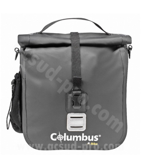SACOCHE COLUMBUS ETANCHE DE GUIDON AVEC FENETRE TRANSPARENTE ET FIXATION 8L