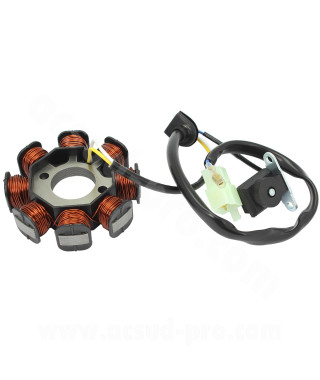 STATOR ALLUMAGE SCOOTER ADAPT. SYM JET4 / FIDDLE 2 / PEUGEOT TWEET / VIVACITY / SPEEDFIGHT 4T (OEM : 31120-AAA-A00)