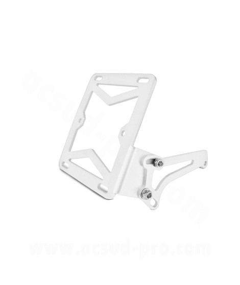 SUPPORT LATERAL PLAQUE IMMATRICULATION ADAPT. YAMAHA BOOSTER / NITRO BLANC
