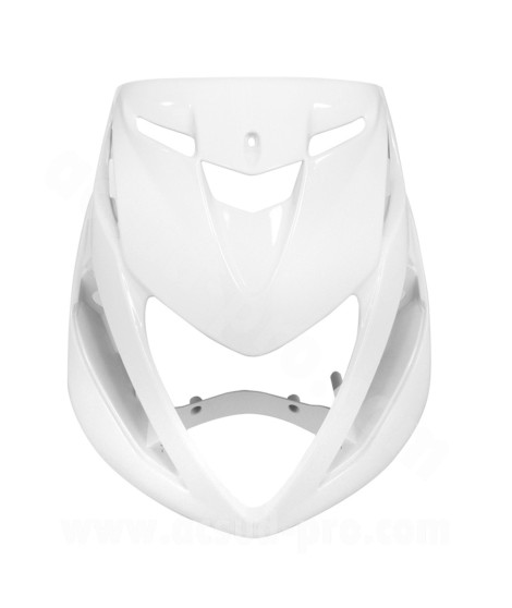 TABLIER AVANT ADAPT. PIAGGIO ZIP 50 2T AIR / 4T LIQUIDE H2O BLANC