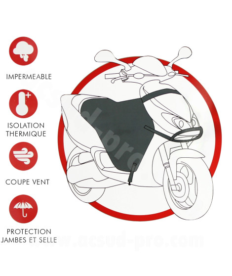 TABLIER UNIVERSEL WATERPROOF TNT SCOOTER / MAXI SCOOTER  (PROTECTION PILOTE + SELLE)