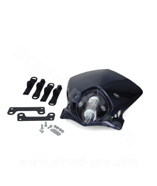 TETE DE FOURCHE ENDURO BI HALOGENE DUKE IMIT CARBONE YM3241 *