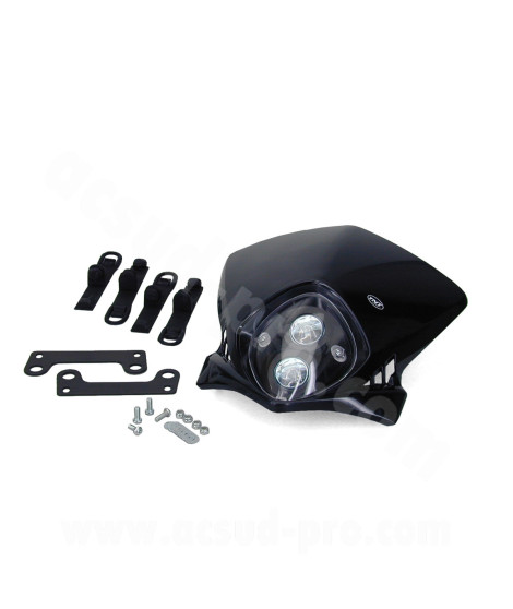 TETE DE FOURCHE ENDURO BI HALOGENE DUKE NOIR *