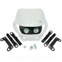 TETE DE FOURCHE ENDURO HALOGENE DOUBLE OPTIQUE BLANC *