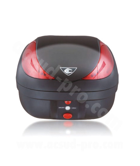 TOP CASE COOCASE WIZARD LUXURY V36 LITRES NOIR LIVRE AVEC PLATINE (AVEC TELECOMMANDE. ALARME. FEU STOP A LED)
