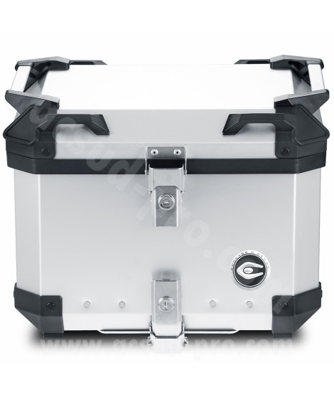 TOP CASE MOTO COOCASE X1 ALUMINIUM SERIES 40 LITRES GRIS (LIVRE AVEC PLATINE)