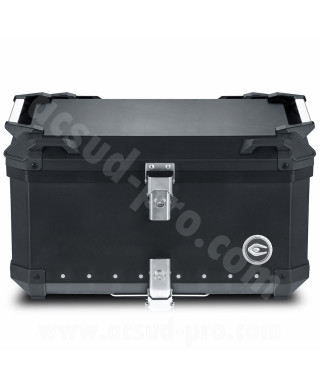 TOP CASE MOTO COOCASE X3 ALUMINIUM SERIES 60 LITRES NOIR (LIVRE AVEC PLATINE)