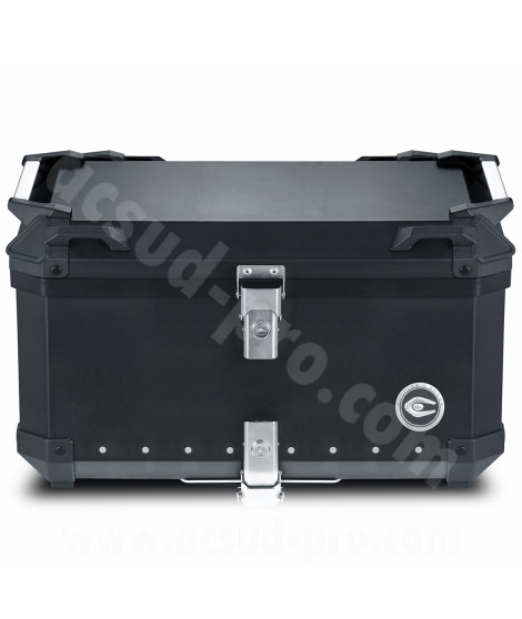 TOP CASE MOTO COOCASE X3 ALUMINIUM SERIES 60 LITRES NOIR (LIVRE AVEC PLATINE)