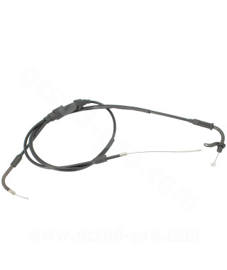 TRANSMISSION GAZ MOTO ADAPT. RIEJU MRT 50cc 2009-2020  (CABLE + GAINE) (OEM : 0 / 000.550.5005)